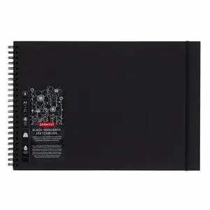 Notebook Derwent 2300381 — Writing sketchbook A3, 40 sheets, 200 g/m², black paperback