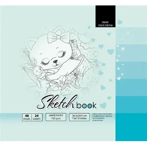 Sketchbook Fresh 20×20 cm 48 sheets blue — Fresh model 457979