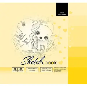 Sketchbook Fresh 20×20 cm 48 sheets yellow — Fresh model 457980