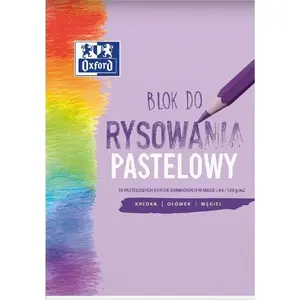 Zīmēšanas bloks Oxford A4 10 lpp. pasteļtoņos — 20 gab. pakas
