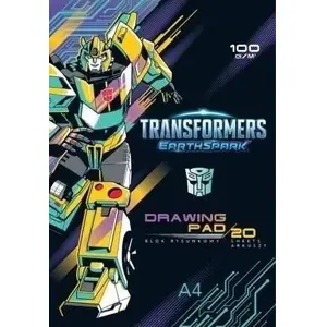 Zīmēšanas bloks A4 20 lapas Transformers (10 gab.) Astra