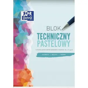Writing Pad Oxford A4 225 g/m² pastel sheets, 10 sheets per pad, pack of 20