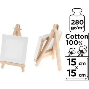 Canvas panel Memory Solution Podobrazie mini 15×15 cm 280 g/m² with easel