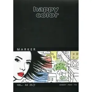 Marker pad A4 Happy Color — 25 sheets, white paper