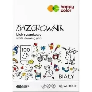Папка для рисования Happy Color BLOK RYSUNKOWY BAZGROWNIK A4, 100 листов