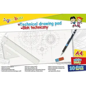 Block paper A3 Gimboo — technical drawing pad 10 sheets, white