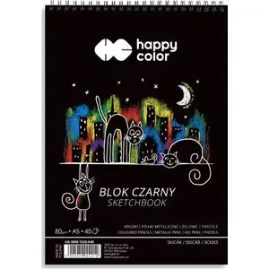 Блокнот для рисования A5 40 л. черная обложка — Happy Color (MPN 404662)