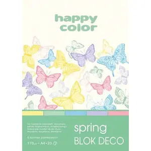 Tehniskā zīmēšanas bloks Happy Color A5, 20 lapas, krāsains