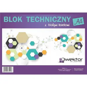 Zīmēšanas bloks Wektor A4 10 lapas balts — skiču papīrs, komplekts 10 gab.