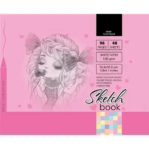 Piezīmju bloks Fresh Szkicownik 10.5 x 14.8 cm 96 lapas rozā