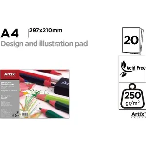 Drawing Pad A4 Astra-papier — sketchbook pad for drawing and sketching, A4 paper size