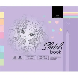 Notebook Fresh Szkicownik 14.5×19.7 cm 48 sheets purple
