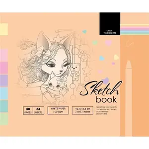 Notebook Fresh Szkicownik 14.5x19.7 cm 48 sheets orange