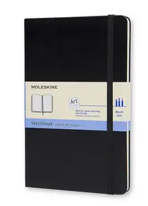 Блокнот Moleskine Art для письма, твёрдый переплёт, 104 листа, 165 г/м², чёрный