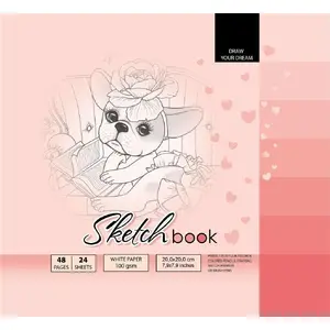 Sketchbook Fresh 20×20 cm 48 sheets red — Fresh model 457996