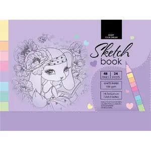Notebook Fresh Szkicownik 12.4×19.7 cm 48 sheets purple