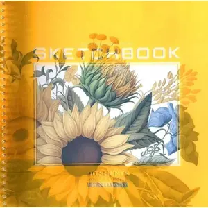 Sketchbook No name 200×200 mm 40 sheets smooth paper Sunflowers cover