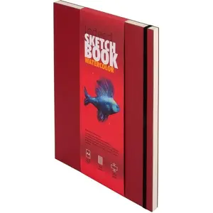 Watercolor Sketchbook Antra A4 — red cover, A4 format for watercolor painting