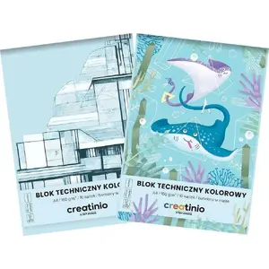 Colored A4 Paper Block TOP-2000 Creatinio, 10 Sheets per Pad, Pack of 20