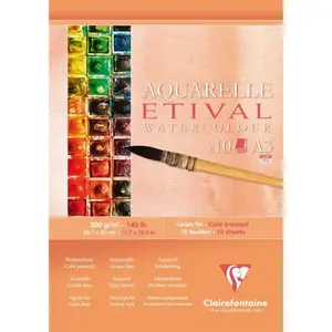 Бумага для рисования Clairefontaine 96301C — 10 листов, 300 г/м², 14,8 × 21 см