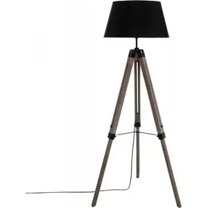 Grīdas lampa Dekoracja domu Runo Black 145 cm — stāvoša lampa, melna, augstums 145 cm