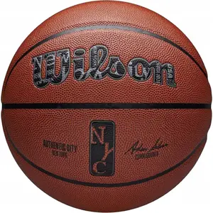 Баскетбольный мяч Wilson NBA Authentic City New York WZ2016001XB Размер 7 Оранжевый