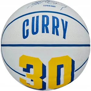 Mini bumba basketbolam Wilson NBA Player Icon Stephen Curry WZ4007401XB — izmērs 3, balta