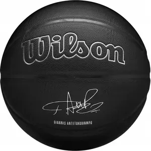 Баскетбольный мяч Wilson NBA Player Evergreen Giannis WZ4026701XB чёрный, размер 7