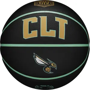 Baskebola bumba Wilson NBA Team City Collector Charlotte Hornets WZ4016404ID izmērs 7 melna