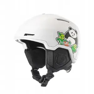 Protective ski helmet Rockbros Qunature 10130003005 with ear pads, snowboard helmet for children size M white
