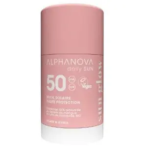 Sun protection stick Alphanova Daily Sun Glow SPF50 17 ml — mineral sunscreen for face and body