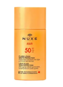 Sunscreen lotion Clinique Light Fluid High Protection SPF50, 50 ml, face, bottle