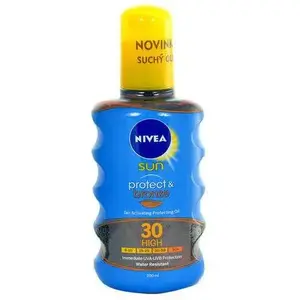 Sunscreen oil spray Nivea Protect & Bronze SPF30, water-resistant, 200 ml