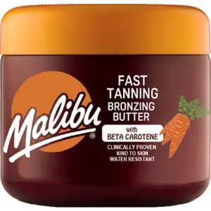 Iekļaujošs ādas iedeguma pastiprinātājs Malibu Fast Tanning Bronzing Butter 300 ml