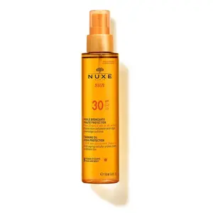 Saules aizsargājošs eļļā NUXE Bronzing Oil High Protection SPF 30, 150 ml, aerosols sejai un ķermenim