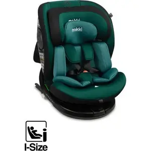 Autokrēsls Caretero MOKKI I‑SIZE EMERALD bērniem 40–150 cm, atbilst I‑Size