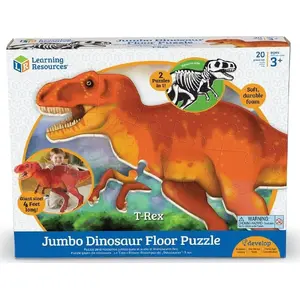 Foam Floor Puzzle — Learning Resources Dino T‑Rex, large interlocking pieces