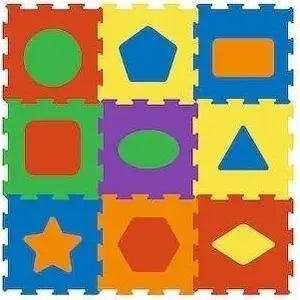 Коврик-пазл Smily Play модель 505145 — пенопластовый игровой коврик с формами (мягкий, лёгкий)