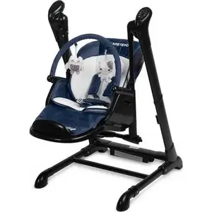 Bērnu krēsls un šūpulis Caretero TERO-7652 — kombinēta sēdekļa ar šūpošanas funkciju, Indigo Black Navy