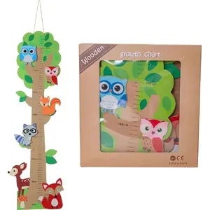 Wooden Height Chart ASKATO model 459203 — wall-mounted growth ruler for children