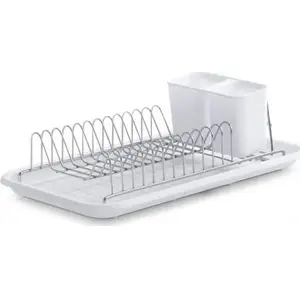 Dish Drainer ZELLER model 24892, dimensions 24×44×13 cm, white