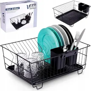 Dish drainer Vilde Suszarka na naczynia black 40×33×17 cm