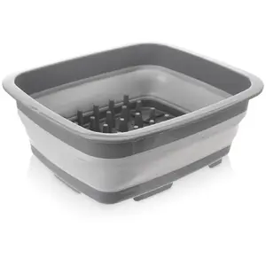 Dish drying rack ORION foldable 37×31.5×14.5 cm, compact kitchen drainer