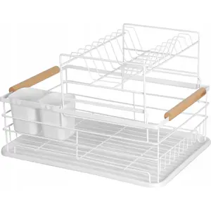 Dish Drainer Two-Level 41×30×27.5 cm Brunbeste BB-3387 — stainless-steel design