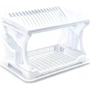 Dish drainer with drip tray 2-tier 470x302x270 mm, Triton 658574