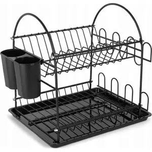 Dish Drainer KRISBERG KS-2520 compact 36×26×31 cm stainless-steel finish
