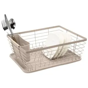 Dish Drainer with Tray Lumarko 4028 — countertop dish drying rack with drip tray