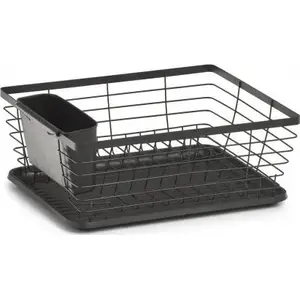 Dish drainer ZELLER model 14708, black, countertop dish rack