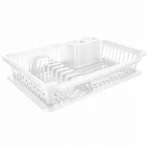 Dish drainer ORION model Ori_150694 — white, dimensions 40×29×8.5 cm