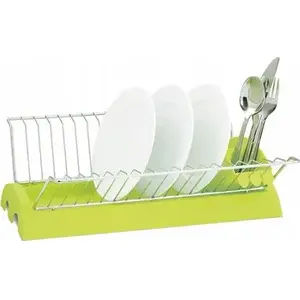 Single-level dish drainer with cutlery tray Kamille 0769B